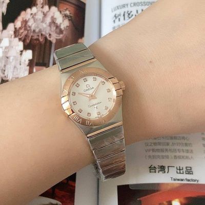 TW Factory Omega Double Eagle Constellation Lady Quartz Movement 316L Steel 24mm Diamond Markers Watch